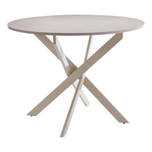 101 000114 11 Table Dammero pakoworld cream mdf - cream metal leg D100x75cmIndoor furniture > Dining Tables