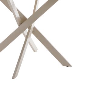 101 000114 2 9 Table Dammero pakoworld cream mdf - cream metal leg D100x75cmIndoor furniture > Dining Tables