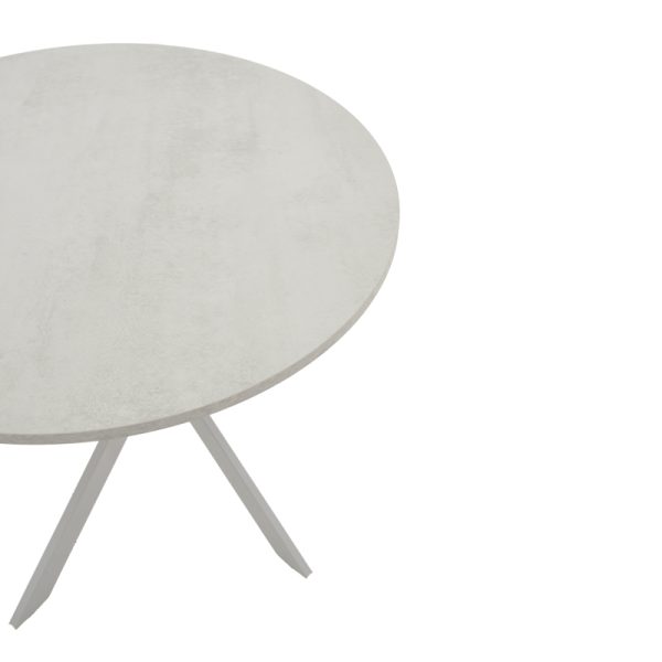 101 000115 2 2 Table Dammero pakoworld grey mdf and grey metal leg D100x75cmIndoor furniture > Dining Tables