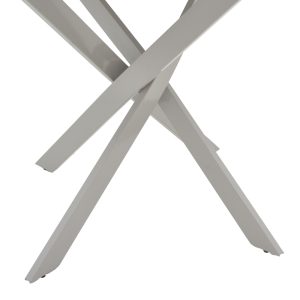 101 000115 3 2 Table Dammero pakoworld grey mdf and grey metal leg D100x75cmIndoor furniture > Dining Tables