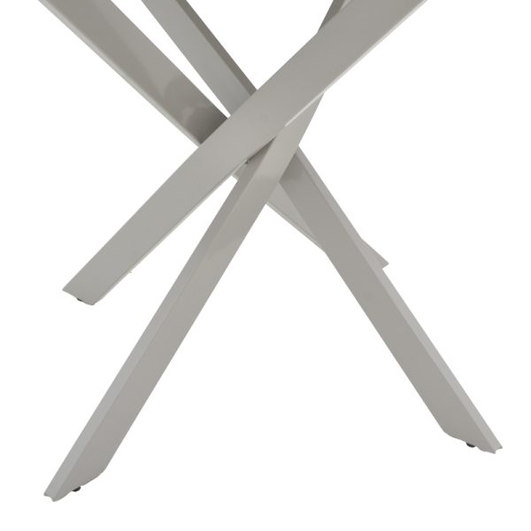 101 000115 3 2 Table Dammero pakoworld grey mdf and grey metal leg D100x75cmIndoor furniture > Dining Tables