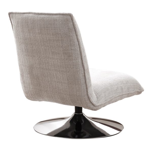 101 000118 2 6 Rotating chair Remona pakoworld cream fabric-chrome legs 63x80x80εκIndoor furniture > Chairs