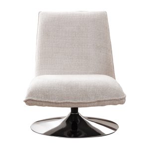 101 000118 4 6 Rotating chair Remona pakoworld cream fabric-chrome legs 63x80x80εκIndoor furniture > Chairs