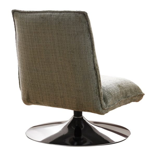 101 000119 2 2 Rotating chair Remona pakoworld green fabric-chrome legs 63x80x80εκIndoor furniture > Chairs