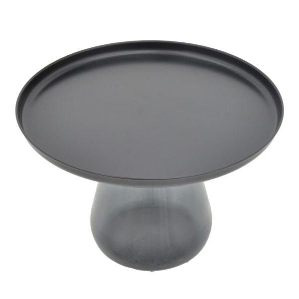 101 000123 4 4 Coffee table Kunlo Inart set 2 pieces black metal-black glassIndoor furniture > Coffee tables