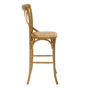 102 000005 2 3 Bar stool Reid pakoworld wood sonoma- brown rattanEASTER OFFERS