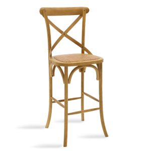 102 000005 6 Bar stool Reid pakoworld wood sonoma- brown rattanEASTER OFFERS