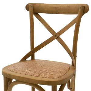 102 000006 4 4 Bar stool Reid pakoworld wood light walnut- brown rattanEASTER OFFERS