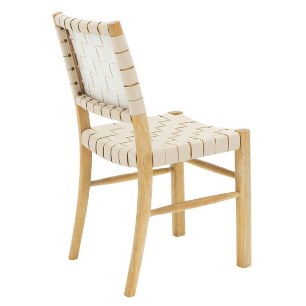 102 000007 2 2 Brane pakoworld chair wood sonoma antique-seat pu whiteSPRING OFFERS