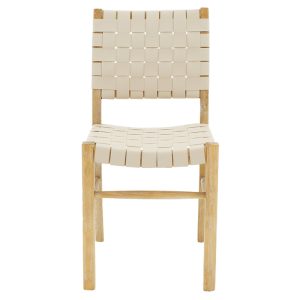 102 000007 4 2 Brane pakoworld chair wood sonoma antique-seat pu whiteSPRING OFFERS
