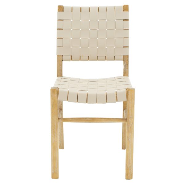 102 000007 4 2 Brane pakoworld chair wood sonoma antique-seat pu whiteSPRING OFFERS