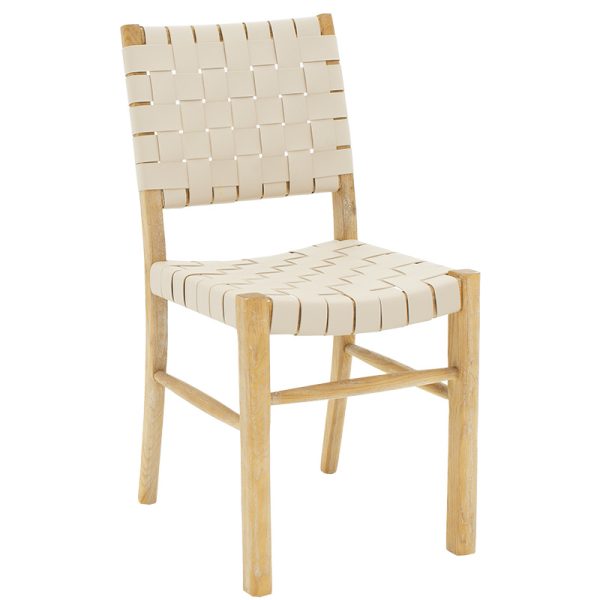 102 000007 5 Brane pakoworld chair wood sonoma antique-seat pu whiteSPRING OFFERS
