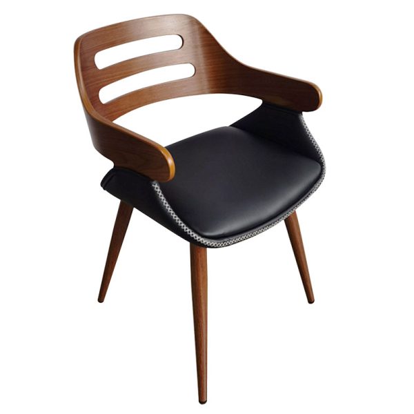 106 000018 Armchair Valeria pakoworld PU black-leg walnutIndoor furniture > Armchairs