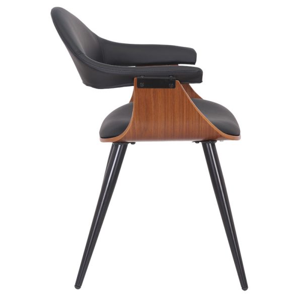 106 000019 2 Armchair Austen pakoworld PU black-leg walnutIndoor furniture > Armchairs