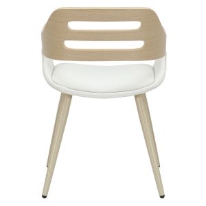 106 000030 2 Armchair Valeria pakoworld PU white-leg naturalIndoor furniture > Armchairs
