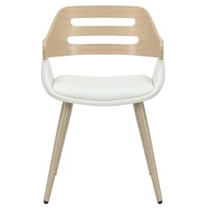 106 000030 4 Armchair Valeria pakoworld PU white-leg naturalIndoor furniture > Armchairs