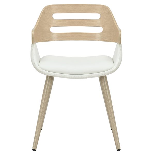 106 000030 4 Armchair Valeria pakoworld PU white-leg naturalIndoor furniture > Armchairs