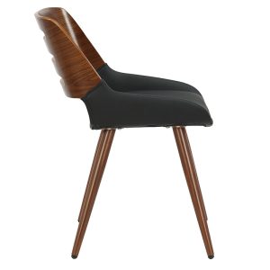 106 000035 2 9 Chair Brody pakoworld black pu- walnut legIndoor furniture > Chairs