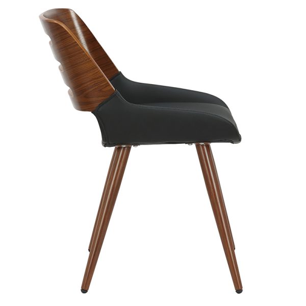 106 000035 2 9 Chair Brody pakoworld black pu- walnut legIndoor furniture > Chairs