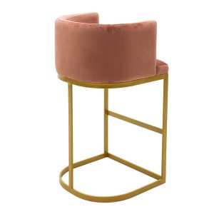 110 000019 2 2 Bar stool Viv pakoworld rotten apple velvet - golden metal 54x50x95cmEASTER OFFERS