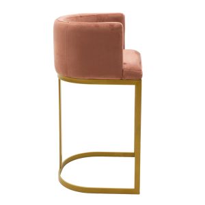 110 000019 3 2 Bar stool Viv pakoworld rotten apple velvet - golden metal 54x50x95cmEASTER OFFERS