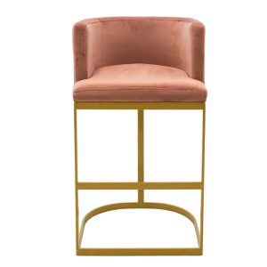 110 000019 4 2 Bar stool Viv pakoworld rotten apple velvet - golden metal 54x50x95cmEASTER OFFERS