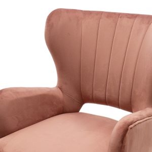 110 000024 4 2 Armchair Lark pakoworld in rotten apple velvet 65x74x90cmSPRING OFFERS