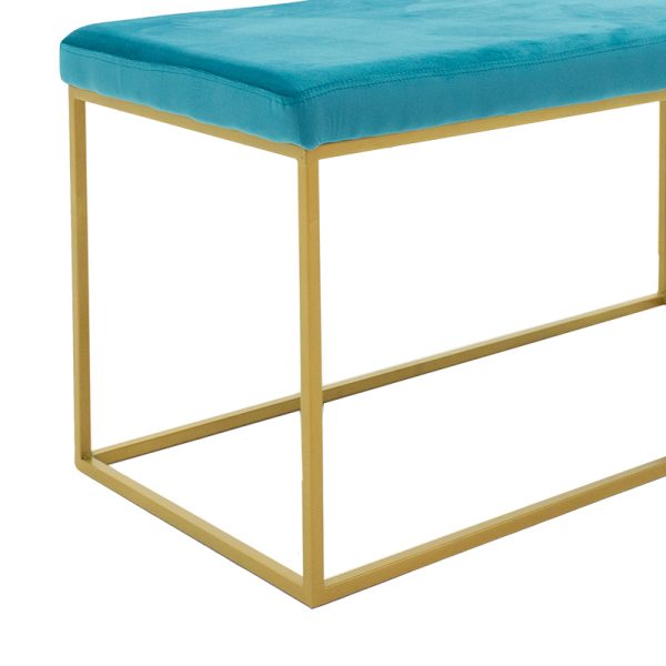 110 000042 3 2 Odin pakoworld stool blue velvet - golden metal 99x45x49cmSPRING OFFERS