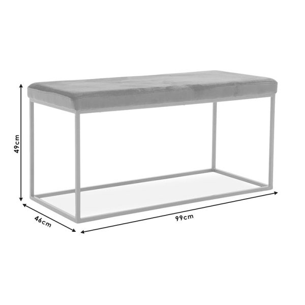 110 000042 4 2 Odin pakoworld stool blue velvet - golden metal 99x45x49cmSPRING OFFERS