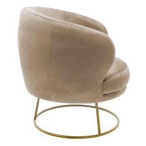 110 000052 2 2 Armchair Rony pakoworld velvet beige 78x75x82cmIndoor furniture > Living room armchairs