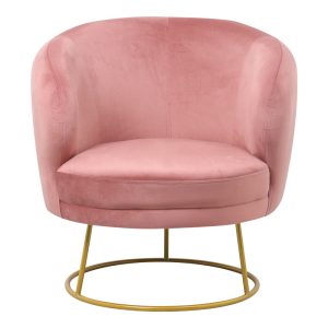110 000055 2 3 Armchair Rony pakoworld velvet rotten apple-golden metal leg 78x75x82cmHOT DEALS