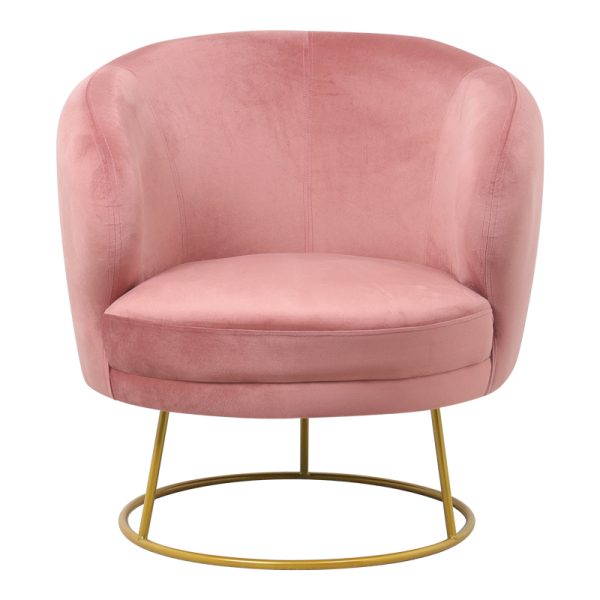 110 000055 2 3 Armchair Rony pakoworld velvet rotten apple-golden metal leg 78x75x82cmHOT DEALS