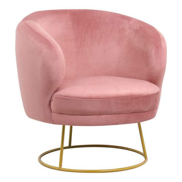 110 000055 6 Armchair Rony pakoworld velvet rotten apple-golden metal leg 78x75x82cmHOT DEALS