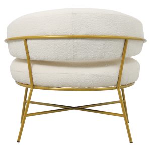 110 000057 3 2 Armchair Malu pakoworld boucle cream-golden metal leg 84x79x76cmIndoor furniture > Living room armchairs