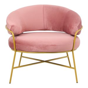 110 000059 2 2 Armchair Malu pakoworld velvet rotten apple-golden metal leg 84x79x76cmSPRING OFFERS
