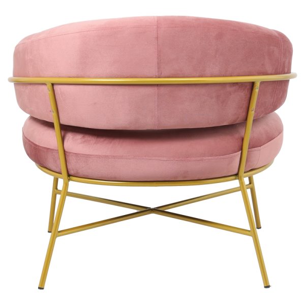 110 000059 3 2 Armchair Malu pakoworld velvet rotten apple-golden metal leg 84x79x76cmSPRING OFFERS