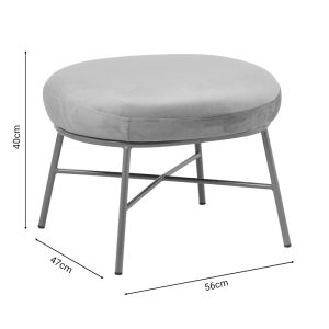 110 000065 3 3 Stool Susanna pakoworld velvet rotten apple-golden metal leg 56x47x40cmIndoor furniture > Stools