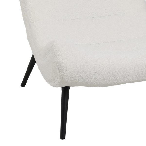110 000079 2 4 Silla pakoworld boucle fabric armchair in white color 97x80x100cmIndoor furniture > Living room armchairs