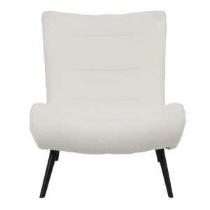 110 000079 3 4 Silla pakoworld boucle fabric armchair in white color 97x80x100cmIndoor furniture > Living room armchairs