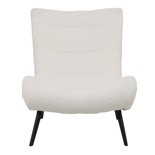 110 000079 3 4 Silla pakoworld boucle fabric armchair in white color 97x80x100cmIndoor furniture > Living room armchairs