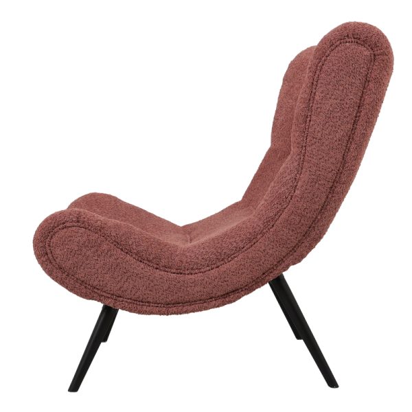 110 000080 2 3 Silla pakoworld boucle fabric armchair in dusty pink 97x80x100cmIndoor furniture > Living room armchairs