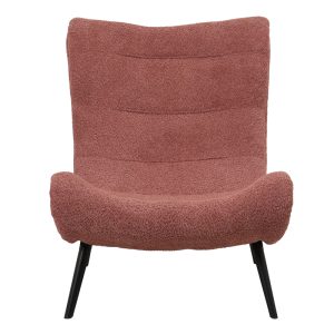 110 000080 3 3 Silla pakoworld boucle fabric armchair in dusty pink 97x80x100cmIndoor furniture > Living room armchairs