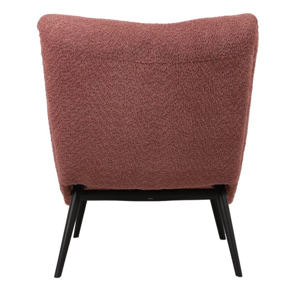 110 000080 4 3 Silla pakoworld boucle fabric armchair in dusty pink 97x80x100cmIndoor furniture > Living room armchairs