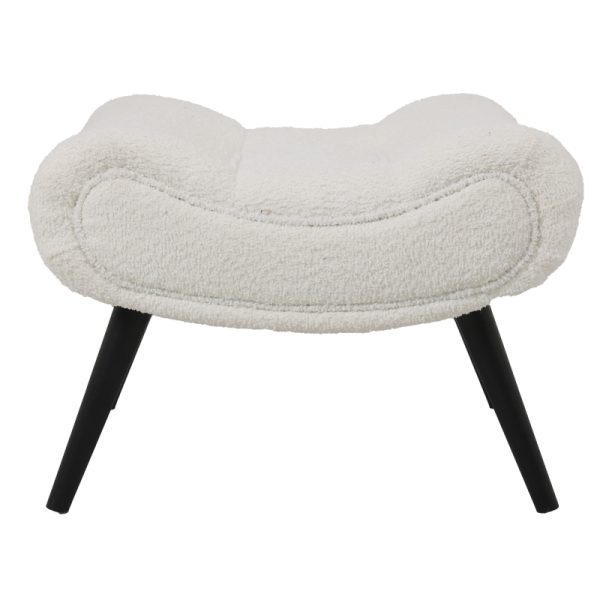 110 000082 2 3 Silla pakoworld stool - footstool white boucle fabric 68x58x40cmIndoor furniture > Stools
