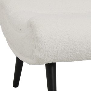 110 000082 4 3 Silla pakoworld stool - footstool white boucle fabric 68x58x40cmIndoor furniture > Stools