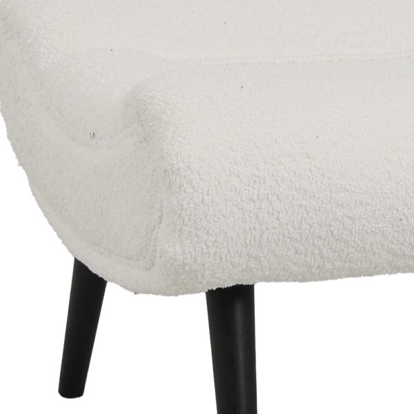 110 000082 4 3 Silla pakoworld stool - footstool white boucle fabric 68x58x40cmIndoor furniture > Stools