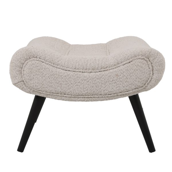 110 000084 4 3 Silla pakoworld stool - footstool boucle fabric in beige color 68x58x40cmIndoor furniture > Stools