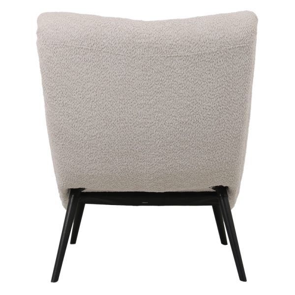 110 000097 3 3 Silla pakoworld boucle fabric armchair with footstool in beige color 97x80x100cmIndoor furniture > Living room armchairs