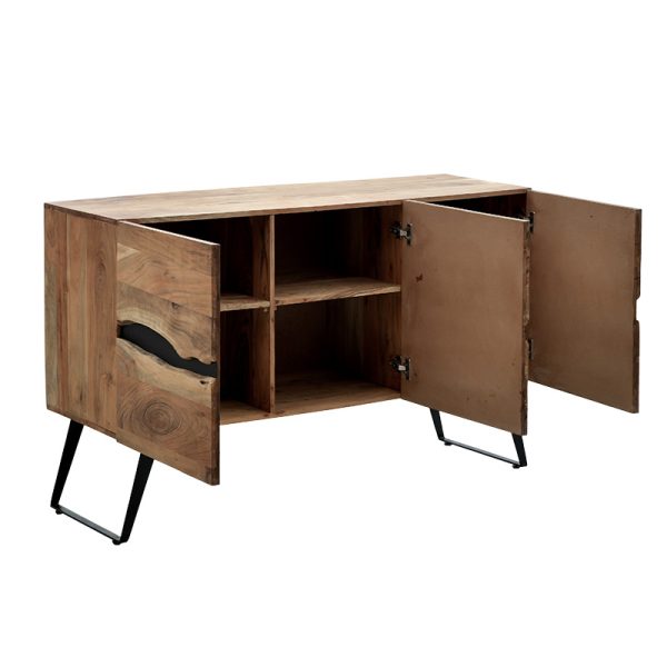 113 000021 2 4 Cabinet Imena pakoworld solid wood 4cm natural-black 148x43.5x86cmBOHO CHIC > Other Furnishings