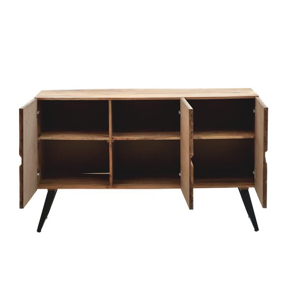 113 000021 4 4 Cabinet Imena pakoworld solid wood 4cm natural-black 148x43.5x86cmBOHO CHIC > Other Furnishings